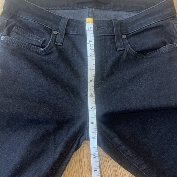 Joe’s Jeans Skinny Leg Frayed Raw Hem Ankle Cropped Black Denim Jeans - Picture 5 of 10
